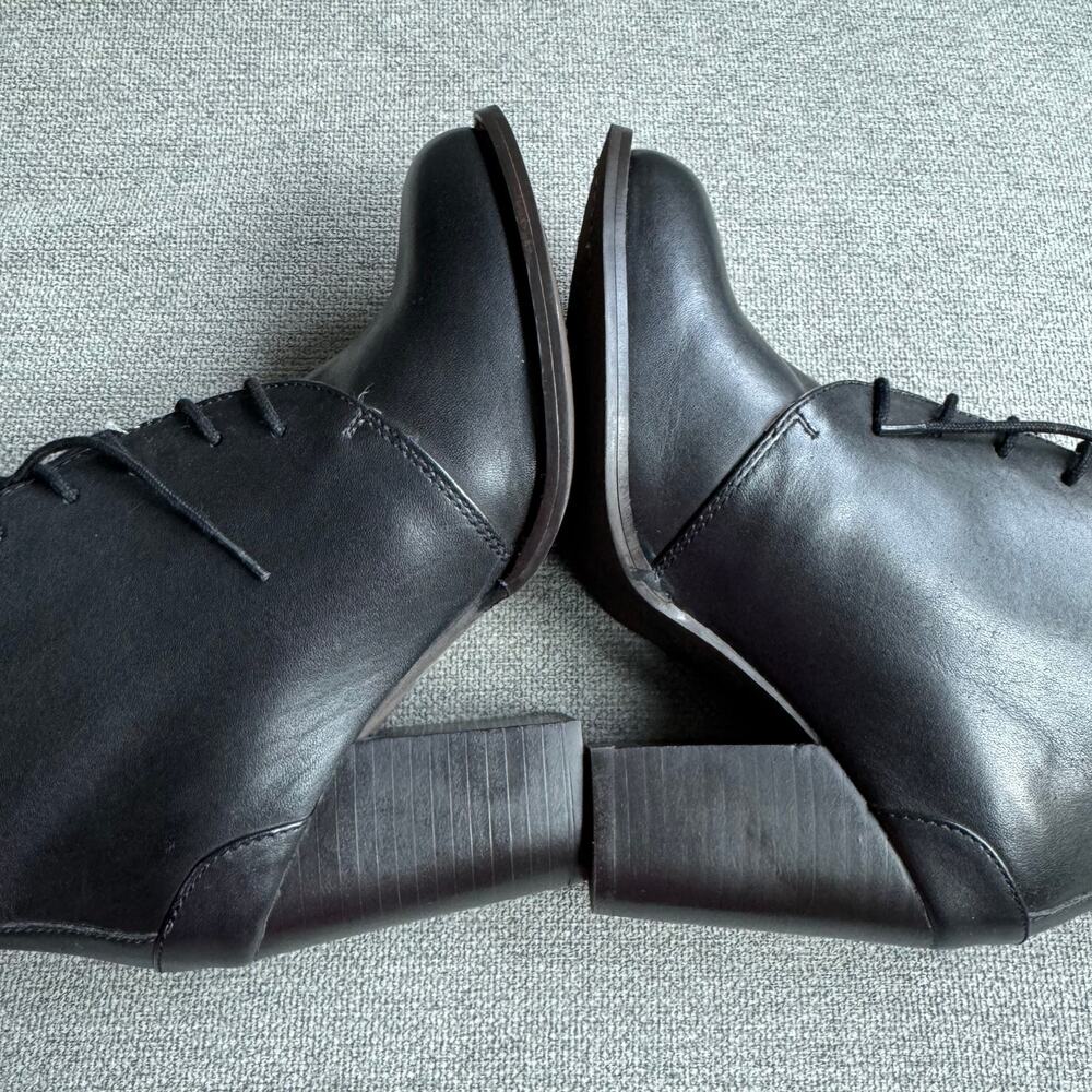 Seychelles Women's Tower Lace Up Leather Ankle Booties Black Sz 7.5 - Picture 5 of 11
